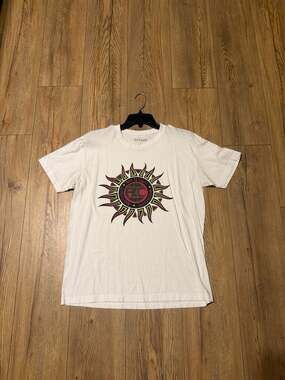 Alice In Chains Tribal Sun Logo Graphic T-Shirt White Large